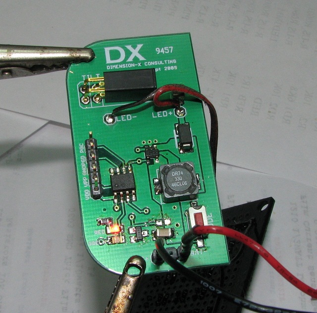 bicycle taillight pcb assembled