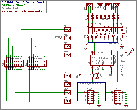 led matrix display schematic diagram