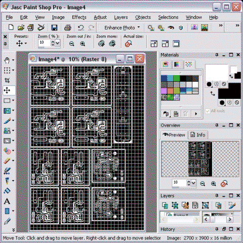 paint shop pro pcb panelize