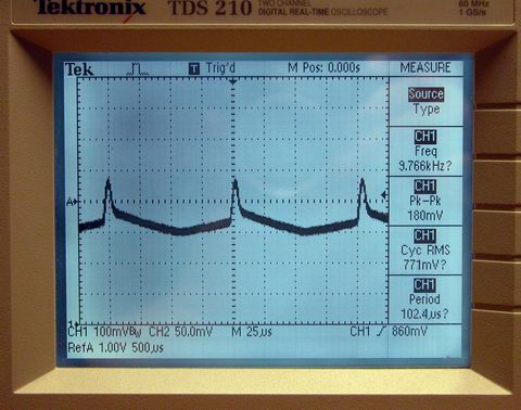 oscilloscope digital tds 210 Tektronix current ripple